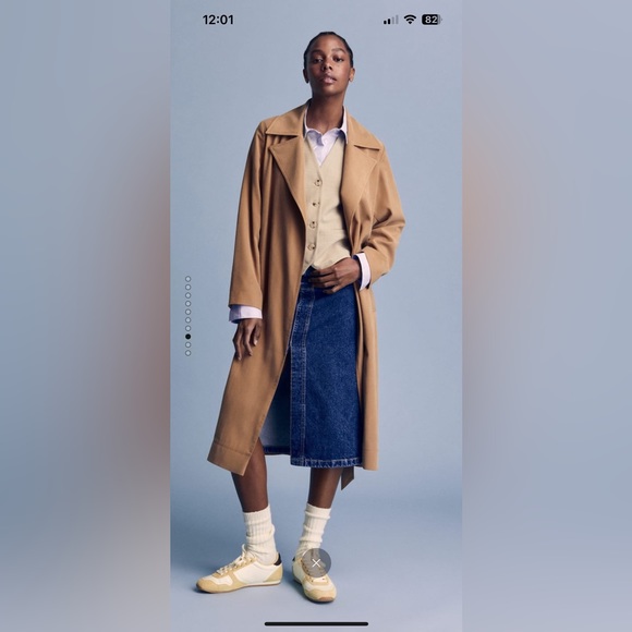 MANGO Flowy Label Trench - Picture 2 of 15